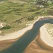 General oblique aerial view of the mouth of River Ythan with Newburgh-on-Ythan Golf Course beyond, taken from the SW.