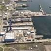 General oblique aerial view of HM Dockyard Rosyth, taken from the WNW.