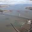 General oblique aerial view of Forth Bridge and Forth Road Bridge, taken from the WSW.