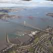 General oblique aerial view of Forth Bridge and Forth Road Bridge, taken from the SW.