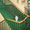 Interior. View of the main stair at 1st floor, showing ironwork balusters.