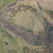 Oblique aerial view of Law of Dumbuils fort, looking NNW.