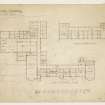 Ground and Upper floor plans for administrative block.
Title: Royal Victoria Hospital.  Administrative Block