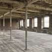 Interior. Spinning mill, 3rd floor, main room, view from south