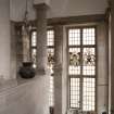 Interior. 2nd floor, staircase, view from landing to south