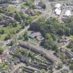 Oblique aerial view of St Paul's Catholic Church Glenrothes, taken from the WNW.