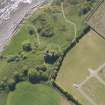 Oblique aerial view of Macduff Castle, taken from the N.