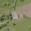 Oblique aerial view of Pitlour House stables, taken from the SSE.