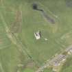Oblique aerial view of Lordscairnie Castle, taken from the SE.