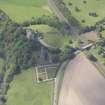 Oblique aerial view of Dairsie Castle, taken from the ENE.