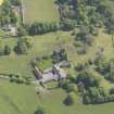 Oblique aerial view of Mountquhanie House stables, taken from the W.