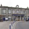 General view of station building from taxi rank.