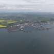 General oblique aerial view of Rosyth Dockyard, taken from the WNW.