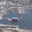 Oblique aerial view of Rosyth Dockyard, taken from the SSW.
