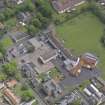 Oblique aerial view of Preston Grange Church, taken from the W.