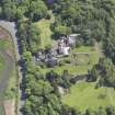 Oblique aerial view of Luffness House, taken from the W.