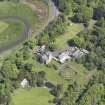 Oblique aerial view of Luffness House, taken from the SW.