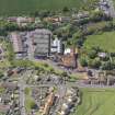 Oblique aerial view of Belhaven Brewery, taken from the ENE.