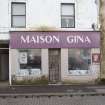 View of tiled shop front at Maison Gina, 11 and 13 Montague Street, Rothesay, Bute
