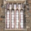 View of quadripartite window to upper gable of south east elevation.