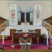 VIew looking down onto chancel and sanctuary, taken from the rear gallery.