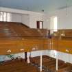 View from side gallery looking across upper level of sanctuary to the rear gallery.