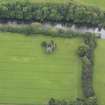 Oblique aerial view of Innerpeffray Castle, taken from the NNW.