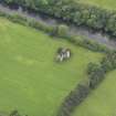 Oblique aerial view of Innerpeffray Castle, taken from the NW.