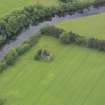 Oblique aerial view of Innerpeffray Castle, taken from the NE.