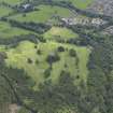 Oblique aerial view of Comrie Golf Course, taken from the NW.