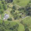 Oblique aerial view of Aberuchill Castle, taken from the WNW.