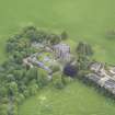 Oblique aerial view of Pitfour Castle, taken from the NW.