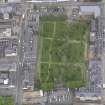 Oblique aerial view of Greyfriars Burial Ground, taken from the S.