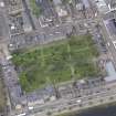Oblique aerial view of Greyfriars Burial Ground, taken from the ESE.