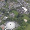 Oblique aerial view of Balhousie Castle, taken from the ESE.