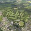 Oblique aerial view of Alloa Golf Course, taken from the SW.