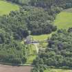 Oblique aerial view of Cleish Castle, taken from the NW.