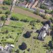 Oblique aerial view of St Mary's Parish Church, taken from the W.