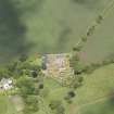 Oblique aerial view of Morham Parish Church, taken from the S.