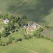 Oblique aerial view of Morham Parish Church, taken from the SE.