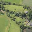 Oblique aerial view of Morham Parish Church, taken from the ENE.