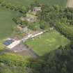 Oblique aerial view of Whittingehame House walled garden, taken from the S.