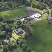 Oblique aerial view of Whittingehame Parish Church, taken from the NNE.