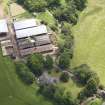 Oblique aerial view of Halls Farmstead, taken from the NW.