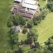 Oblique aerial view of Halls Farmstead, taken from the W.