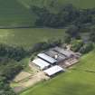 Oblique aerial view of Halls Farmstead, taken from the NE.