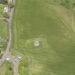 Oblique aerial view of Spott House Dovecot, taken from the SW.