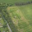 Oblique aerial view of Nisbet House dovecot, taken from the SSE.