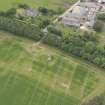 Oblique aerial view of Nisbet House dovecot, taken from the NE.