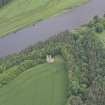 Oblique aerial view of Littledean Tower, taken from the SW.